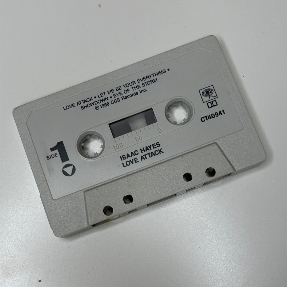 Isaac Hayes Love Attack Cassette Tape - Gray Untested Don’t know if it plays
